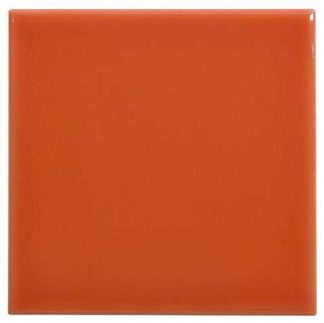 PIASTRELLA DA RIVESTIMENTO 10 X 10 SOLIDO LUCIDO COLORE ARANCIA SCURO
