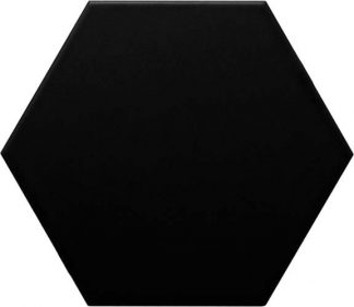 PIASTRELLA DA RIVESTIMENTO 11 X 13 ESAGONO LISCIO OPACO COLORE NERO