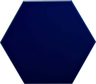 PIASTRELLA DA RIVESTIMENTO 11 X 13 ESAGONO SOLIDO LUCIDO COLORE BLU VITTORIANO