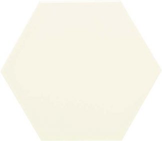 PIASTRELLA DA RIVESTIMENTO 11 X 13 ESAGONO SOLIDO LUCIDO COLORE CREMA
