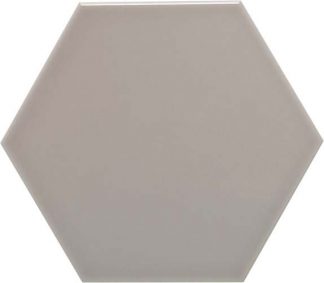 PIASTRELLA DA RIVESTIMENTO 11 X 13 ESAGONO SOLIDO LUCIDO COLORE GRIGIO CHIARO