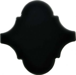 PIASTRELLA DA RIVESTIMENTO 15 X 15 ARABESCO SOLIDO LUCIDO COLORE NERO