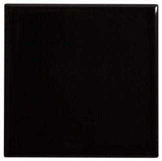 PIASTRELLA DA RIVESTIMENTO 15 X 15 SOLIDO LUCIDO COLORE NERO