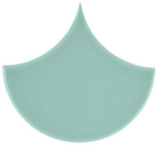 PIASTRELLA DA RIVESTIMENTO 15,5 X 17 SPINA DI PESCE SOLIDO LUCIDO COLORE VERDE ACQUAMARINA