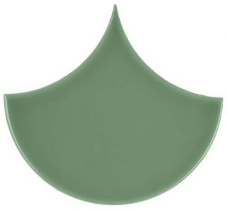PIASTRELLA DA RIVESTIMENTO 15,5 X 17 SPINA DI PESCE SOLIDO LUCIDO COLORE VERDE SCURO