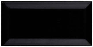 PIASTRELLA DA RIVESTIMENTO 7,5 X 15 SMUSSATO LUCIDO COLORE NERO