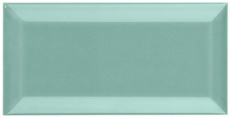 PIASTRELLA DA RIVESTIMENTO 7,5 X 15 SMUSSATO LUCIDO COLORE VERDE ACQUAMARINA