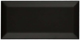 PIASTRELLA DA RIVESTIMENTO 7,5 X 15 SMUSSATO MAT COLORE NERO