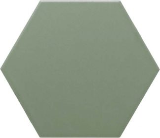 PIASTRELLE PAVIMENTI 11 X 13 ESAGONO LISCIO OPACO COLORE VERDE KAKI